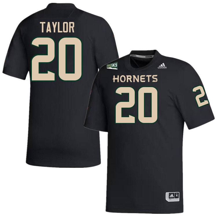 Sacramento State Hornets #20 Adam Taylor College Football Jerseys Stitched-Black